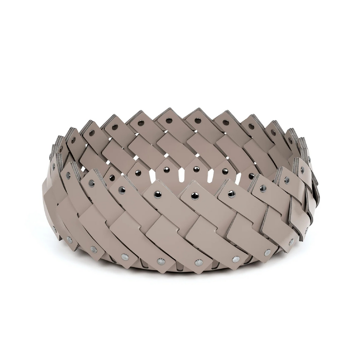 Leather Strips Short Basket | Pinetti Almeria | OROA.com