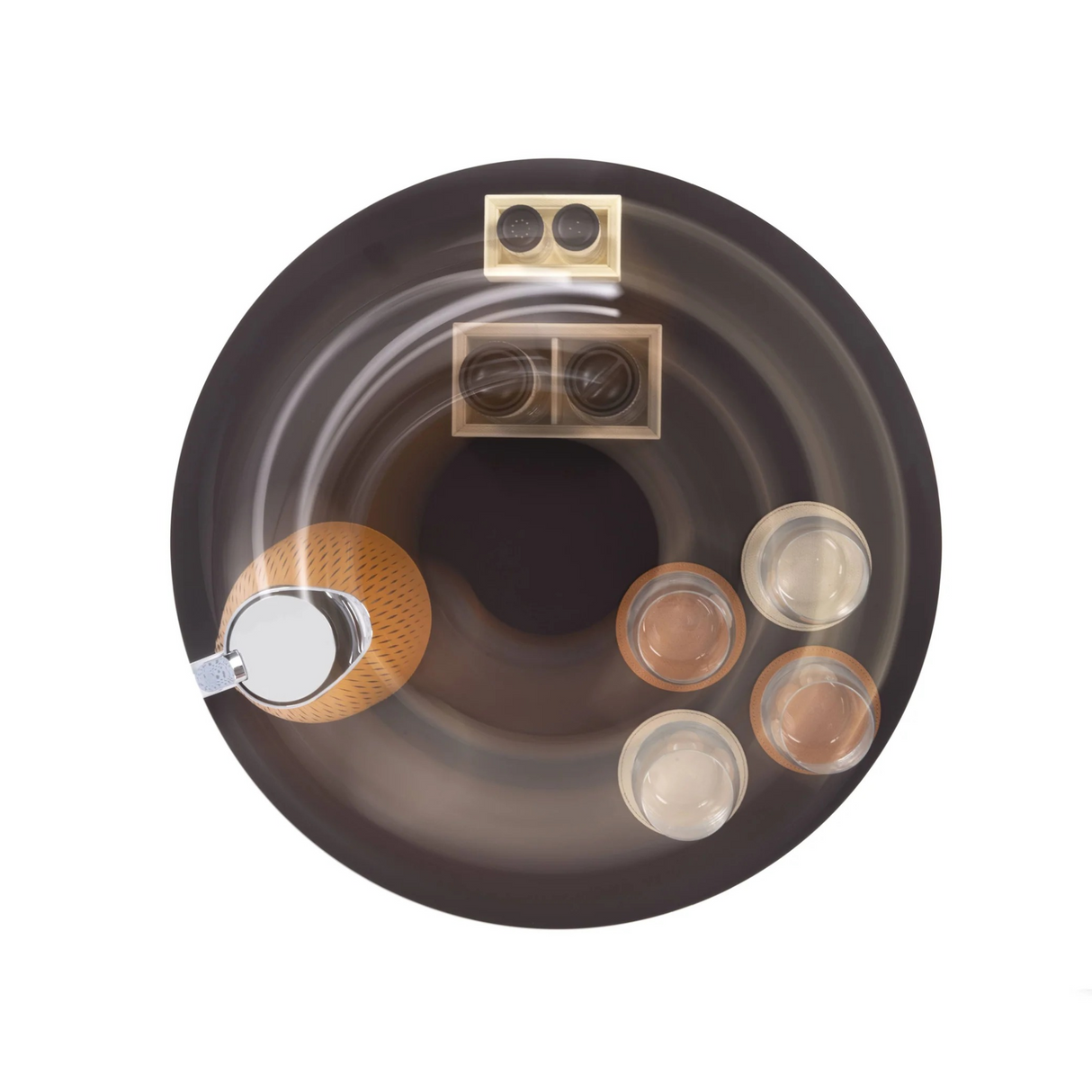 Calf Leather Lazy Susan | Pinetti | OROA.com