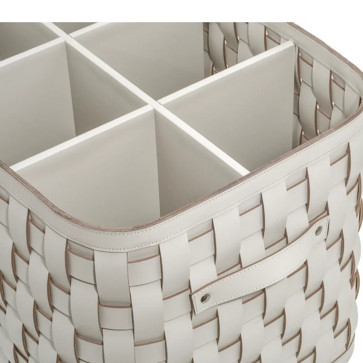 Woven Leather Shoes Basket | Oroa.com