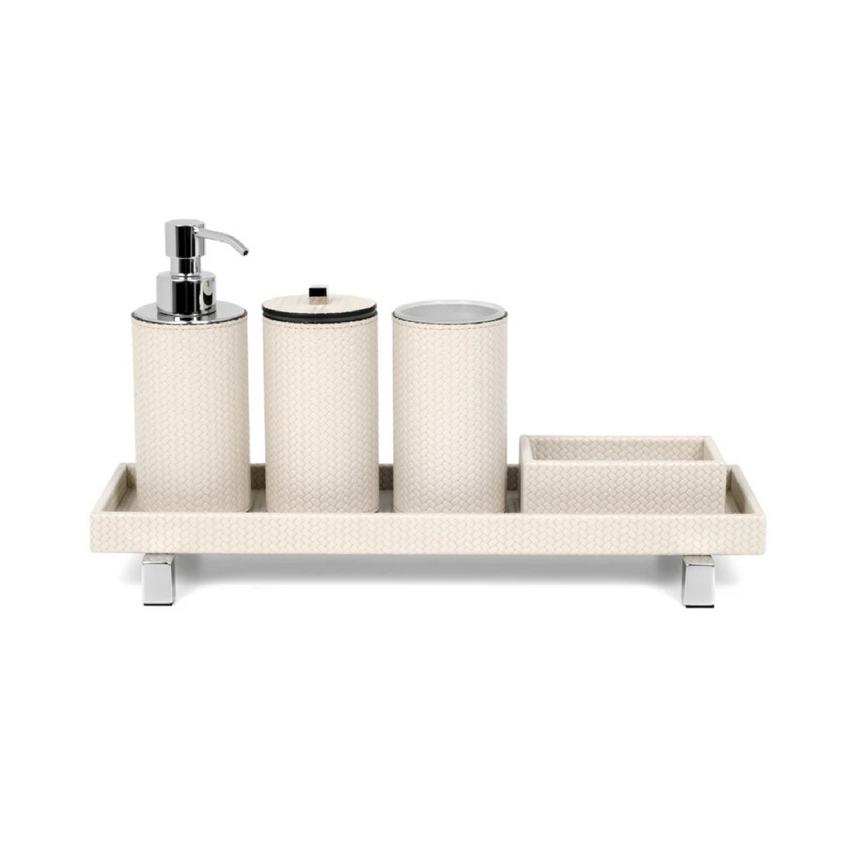 Waterproof Leather Round Bathroom Set | Pinetti Poseidon | OROA.com