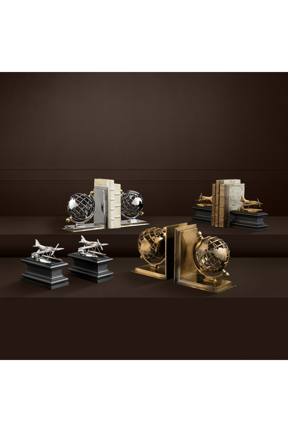 Metal Bookend Set (2) | Eichholtz Globe | Oroa.com