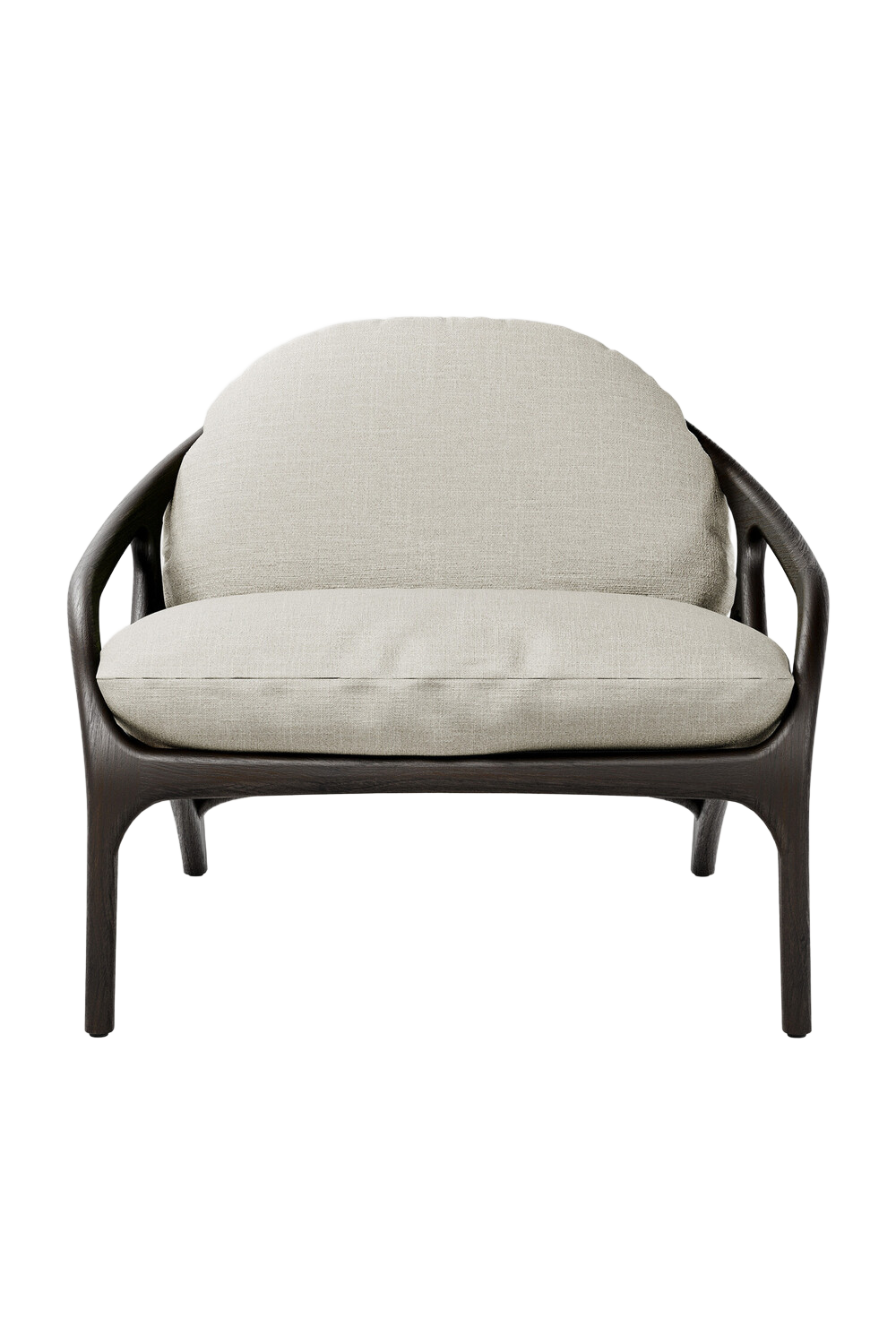 Beige Chenille Lounge Chair | Morpho By Tomorrowland Vime | Oroa.com