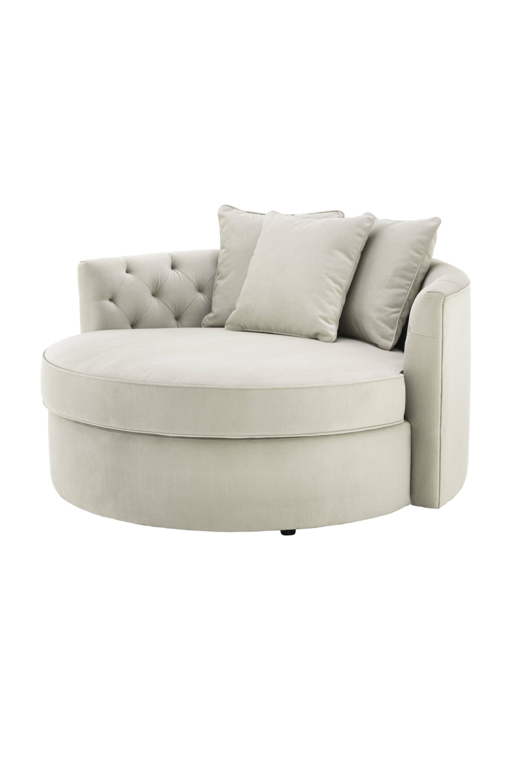 Round Gray Buttoned Sofa | Eichholtz Carlita | Oroatrade.com
