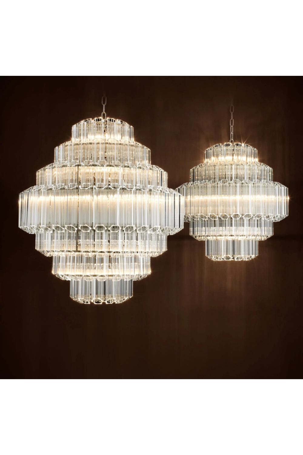 Cascading Bevelled Glass Chandelier | Eichholtz Vittoria | Oroa.com