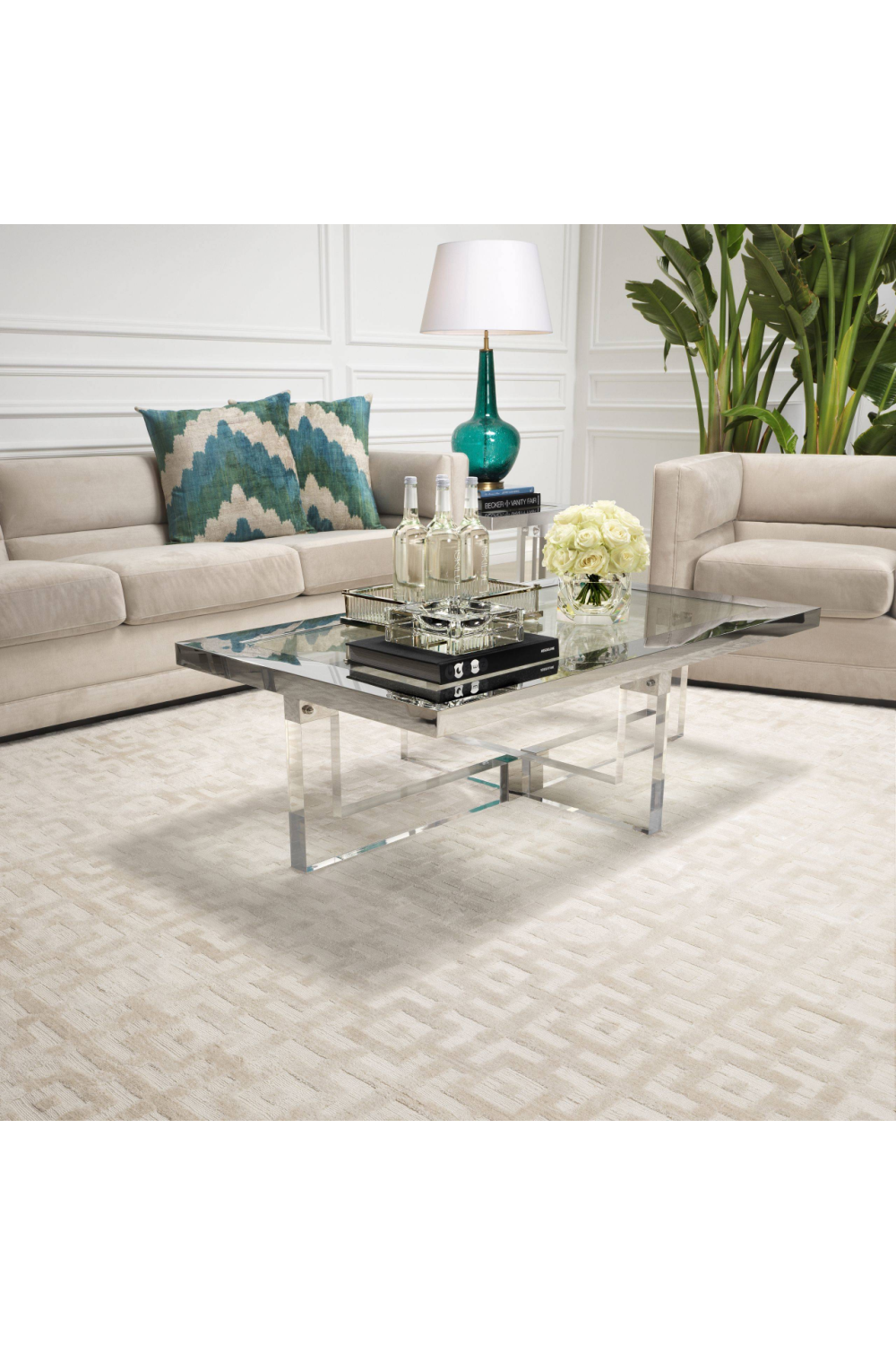 Cream Woven Viscose Carpet | Eichholtz Reeves | Oroa.com
