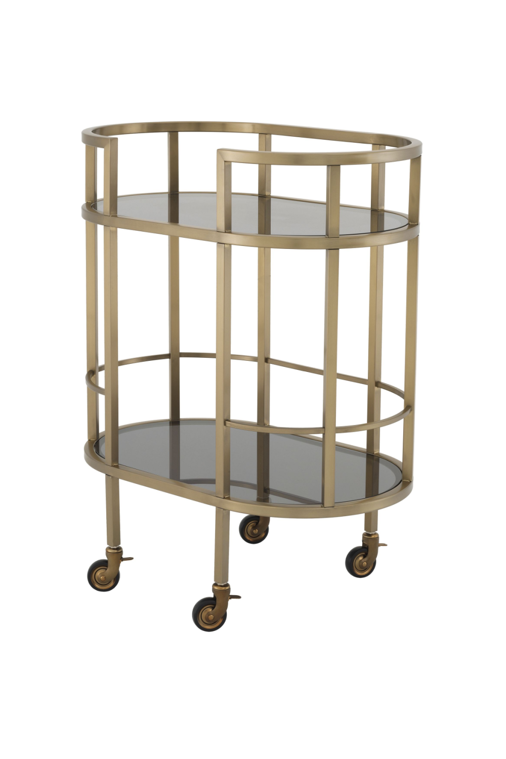 Smoked Glass 2-Layer Trolley | Eichholtz Townhouse | Oroa.com