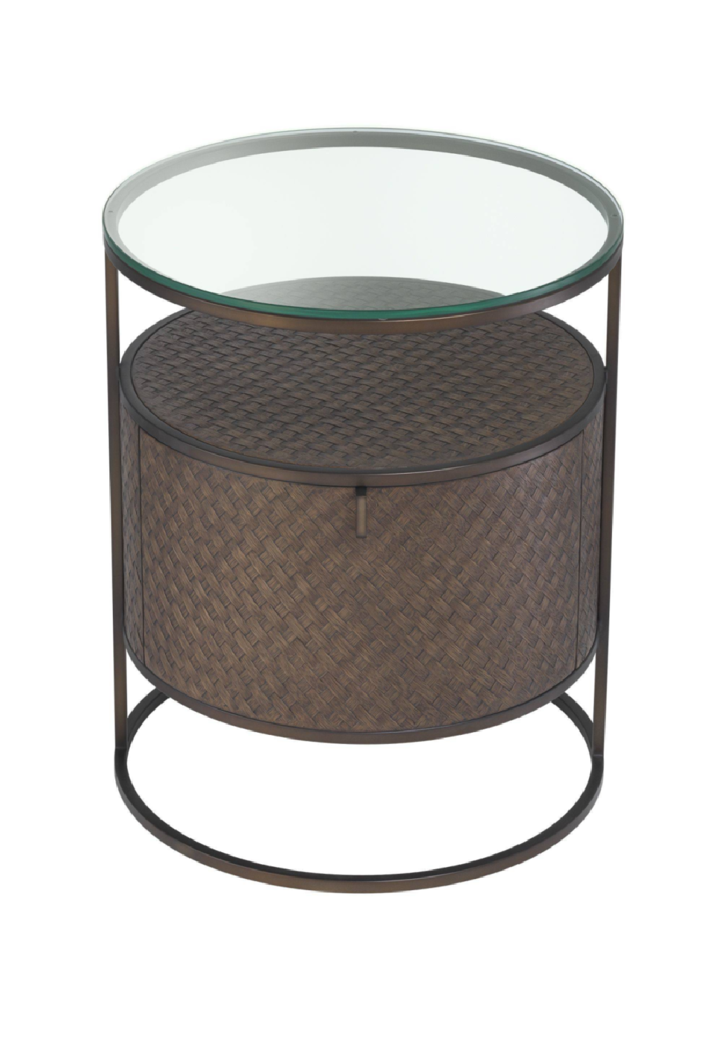Round Woven Oak Bedside Table | Eichholtz Napa Valley | Oroa.com