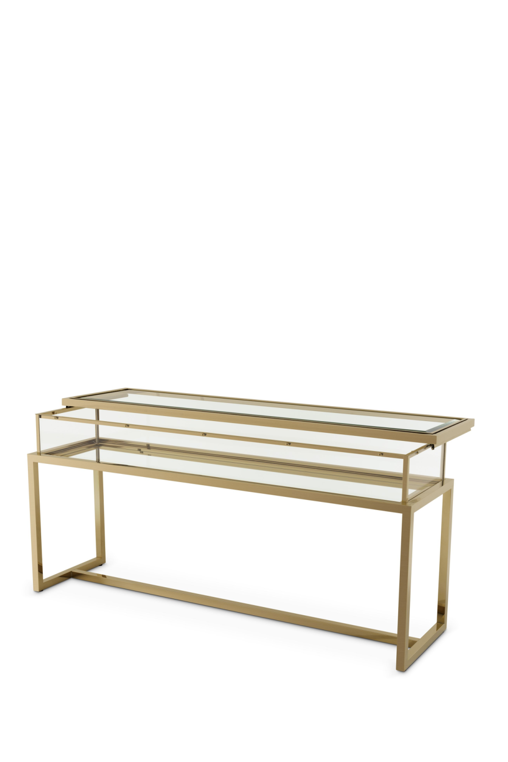 Sliding-Top Brass Console Table | Eichholtz Harvey | OROA TRADE