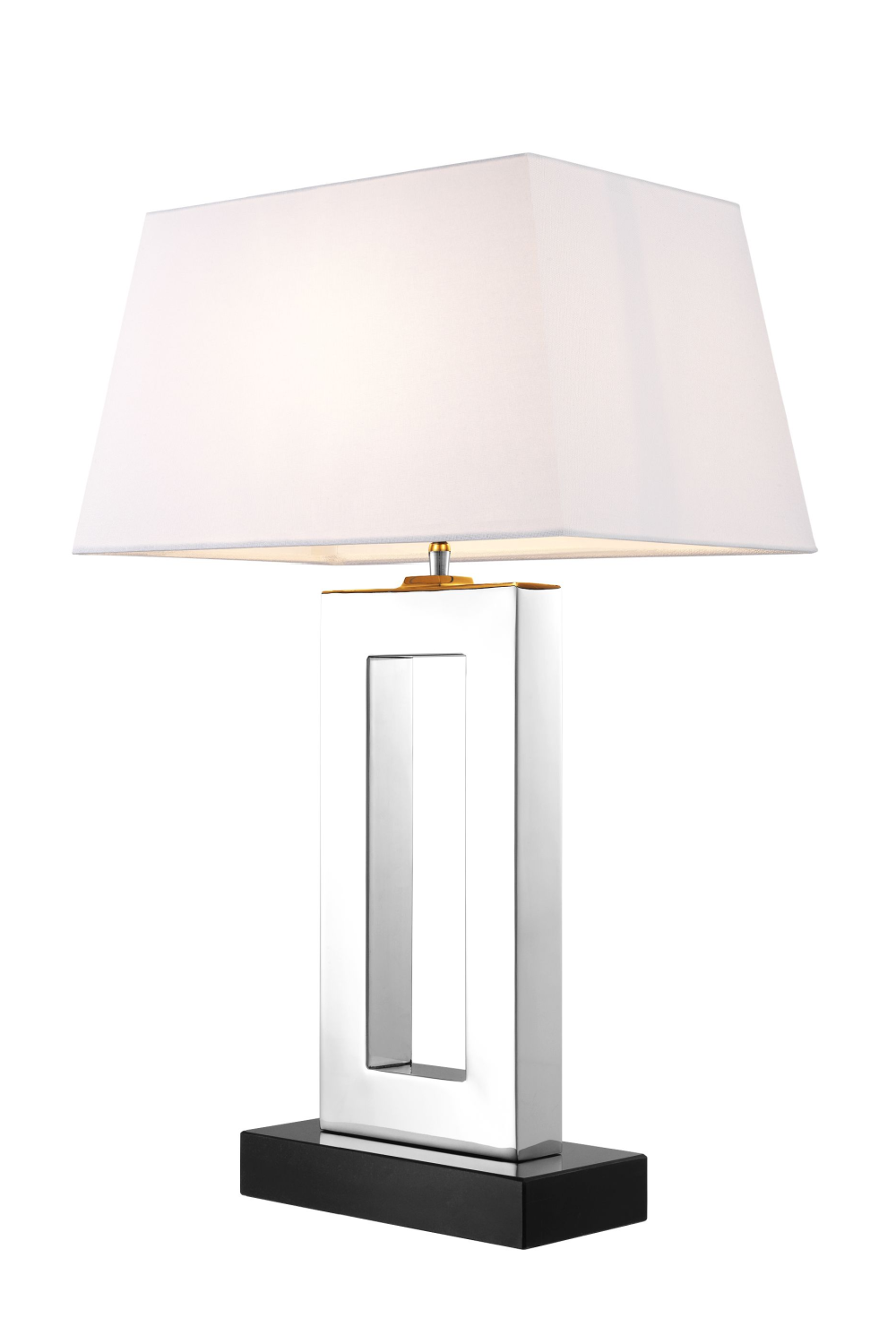 Nickel Finish Geometric Base Table Lamp | Eichholtz Arlington | OROA TRADE