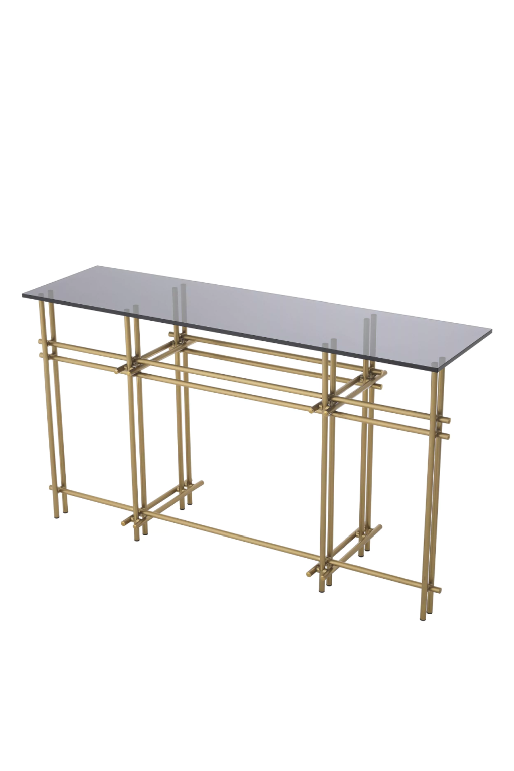 Smoked Glass Steel Console Table | Eichholtz Quinn | Oroa.com