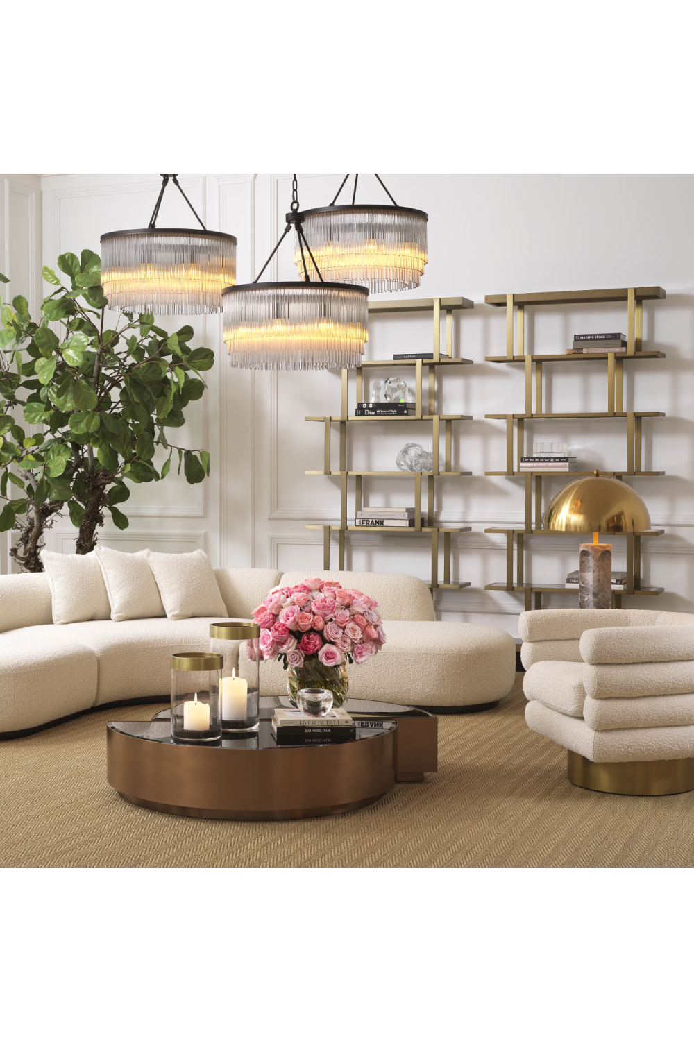 Brass 6-Shelf Bookcase | Eichholtz Nesto | #1 Eichholtz Trade Partner