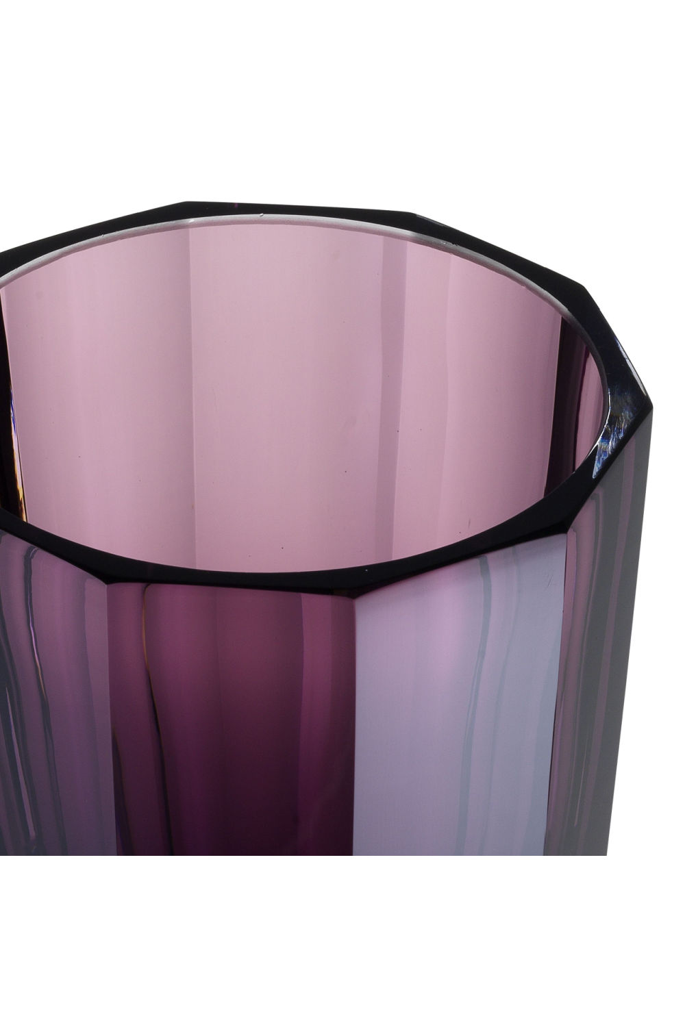 Purple Octagonal Glass Vase | Eichholtz Chavez | Oroa.com