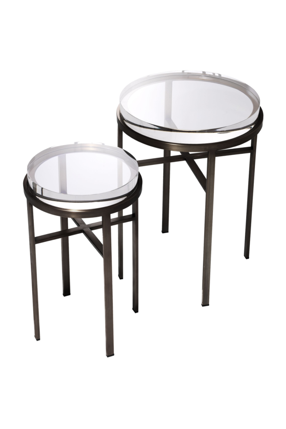 Round Glass Side Tables (2) | Eichholtz Hoxton | Oroa.com