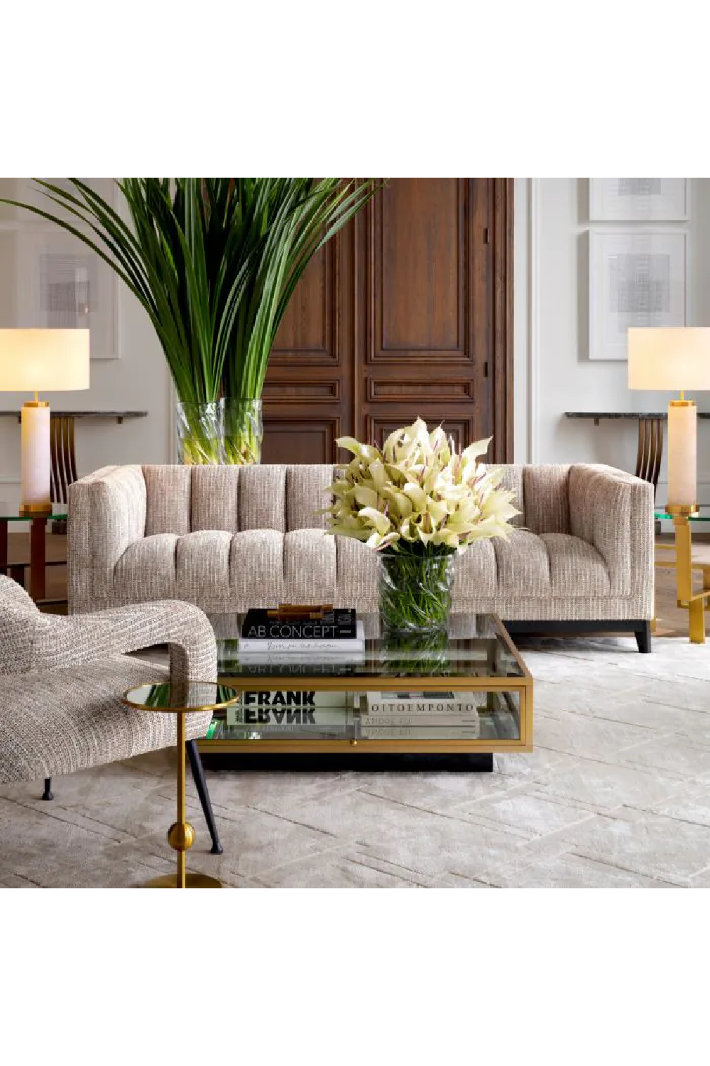 Hand Woven Plush Silver Sand Carpet | Eichholtz La Belle| Oroat.com