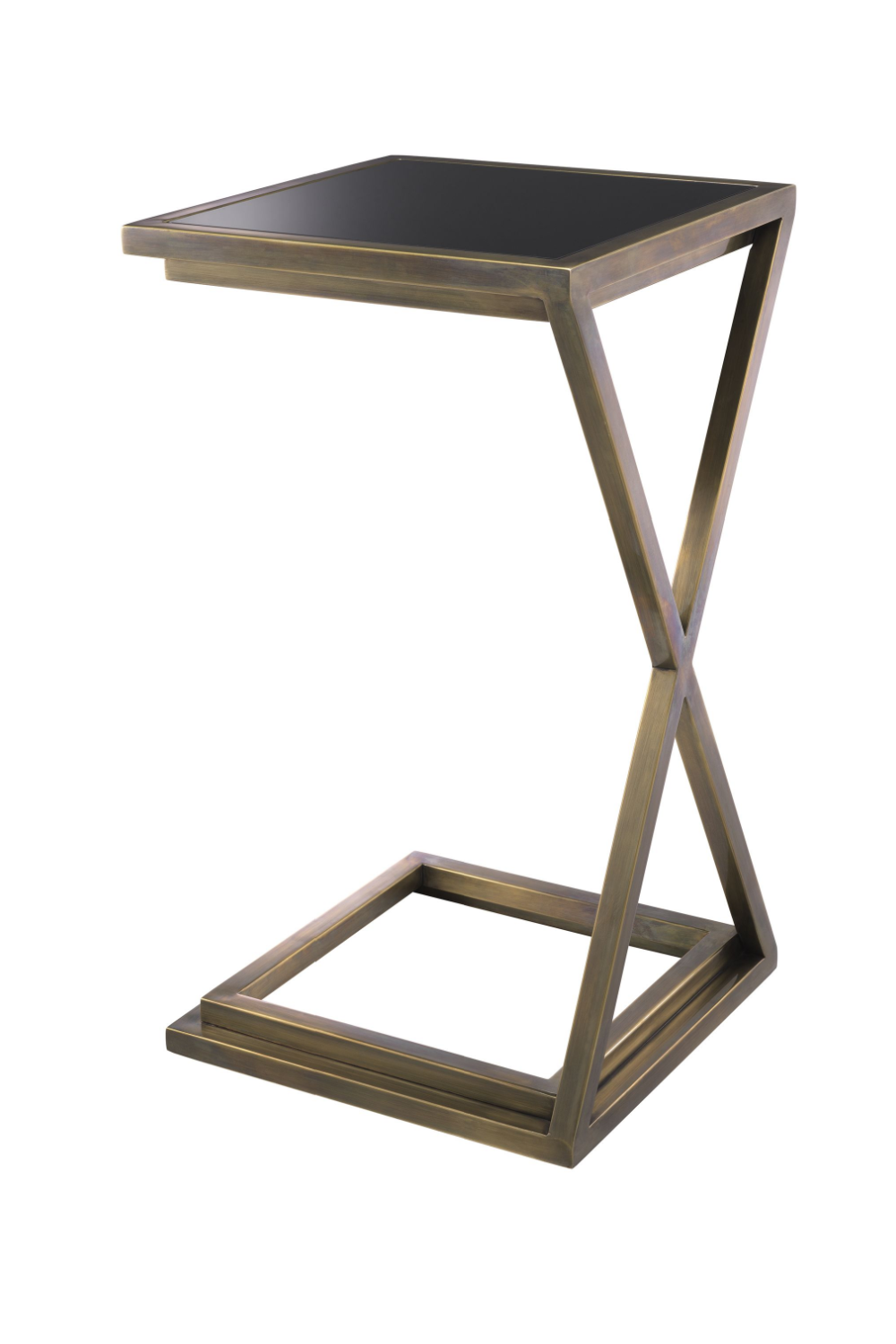 Gunmetal Glass Side Table | Eichholtz Cross | Oroa.com