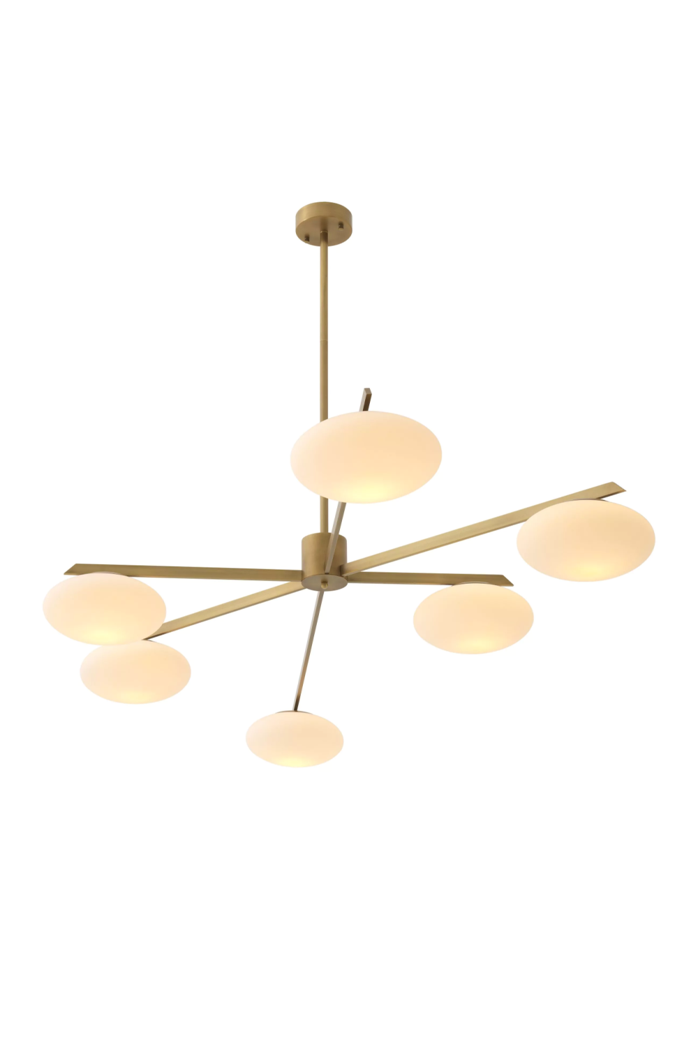 Elliptical White Glass Chandelier | Eichholtz Evergreen | Oroa.com