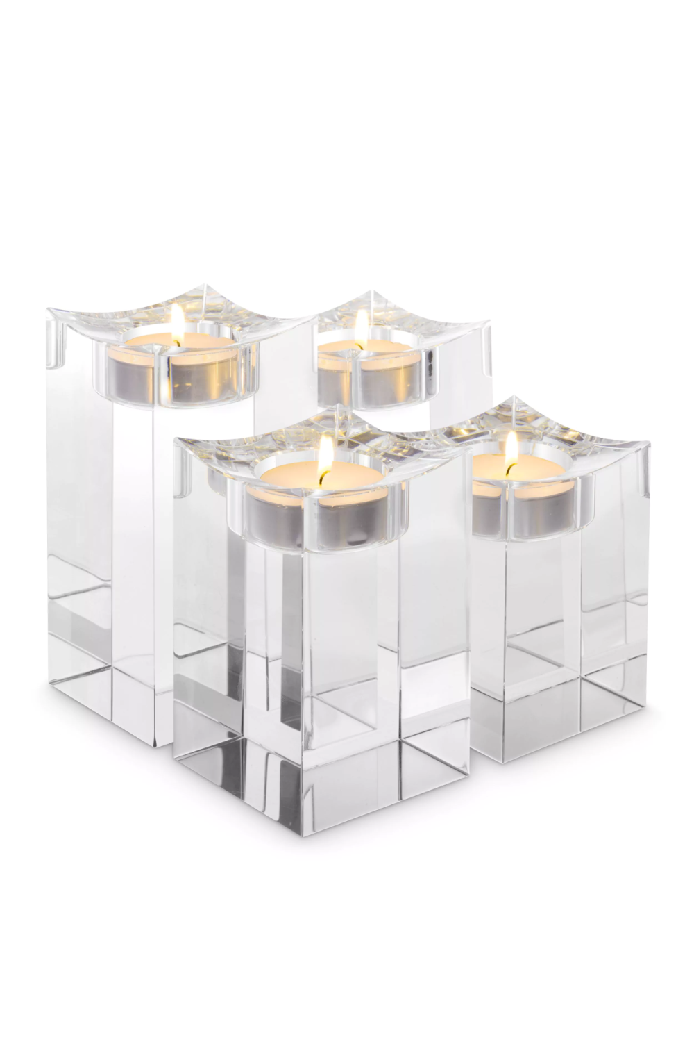 Crystal Tealight Holder Set (4) | Eichholtz Giancarlo | Oroa.com