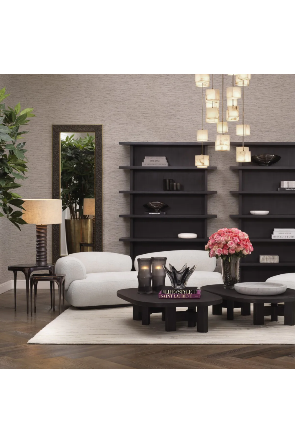 Black Glass Nesting Side Tables (2) | Eichholtz Deacon | Oroa.com
