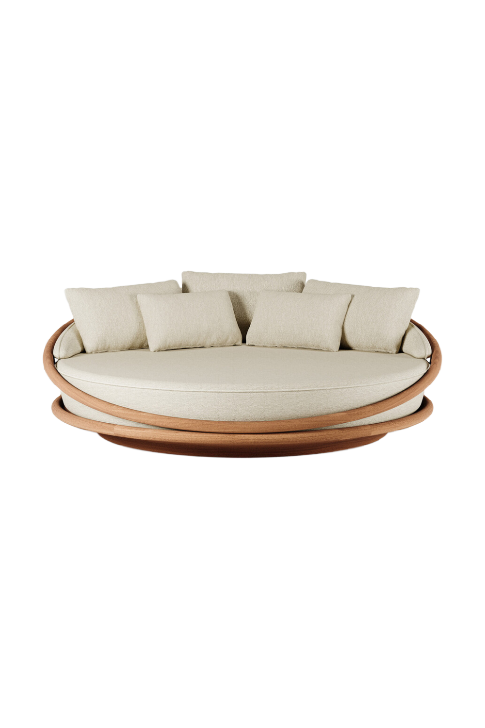 Round Teak Outdoor Daybed | Morpho By Tomorrowland Solis | Oroa.com