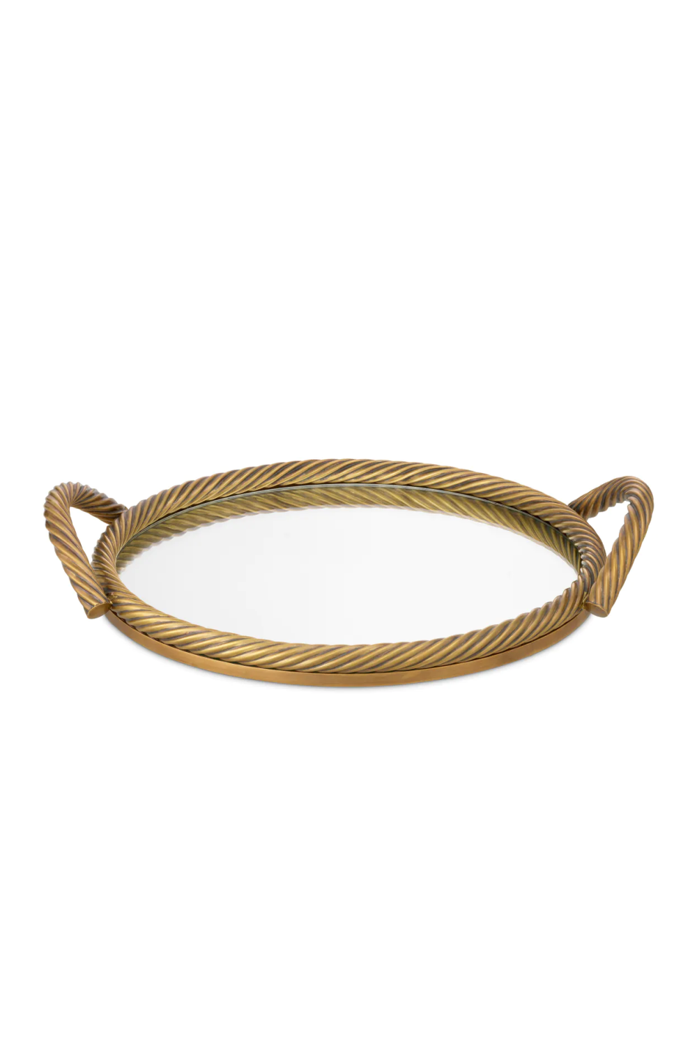 Vintage Brass Round Tray | Eichholtz Salvi | Oroa.com
