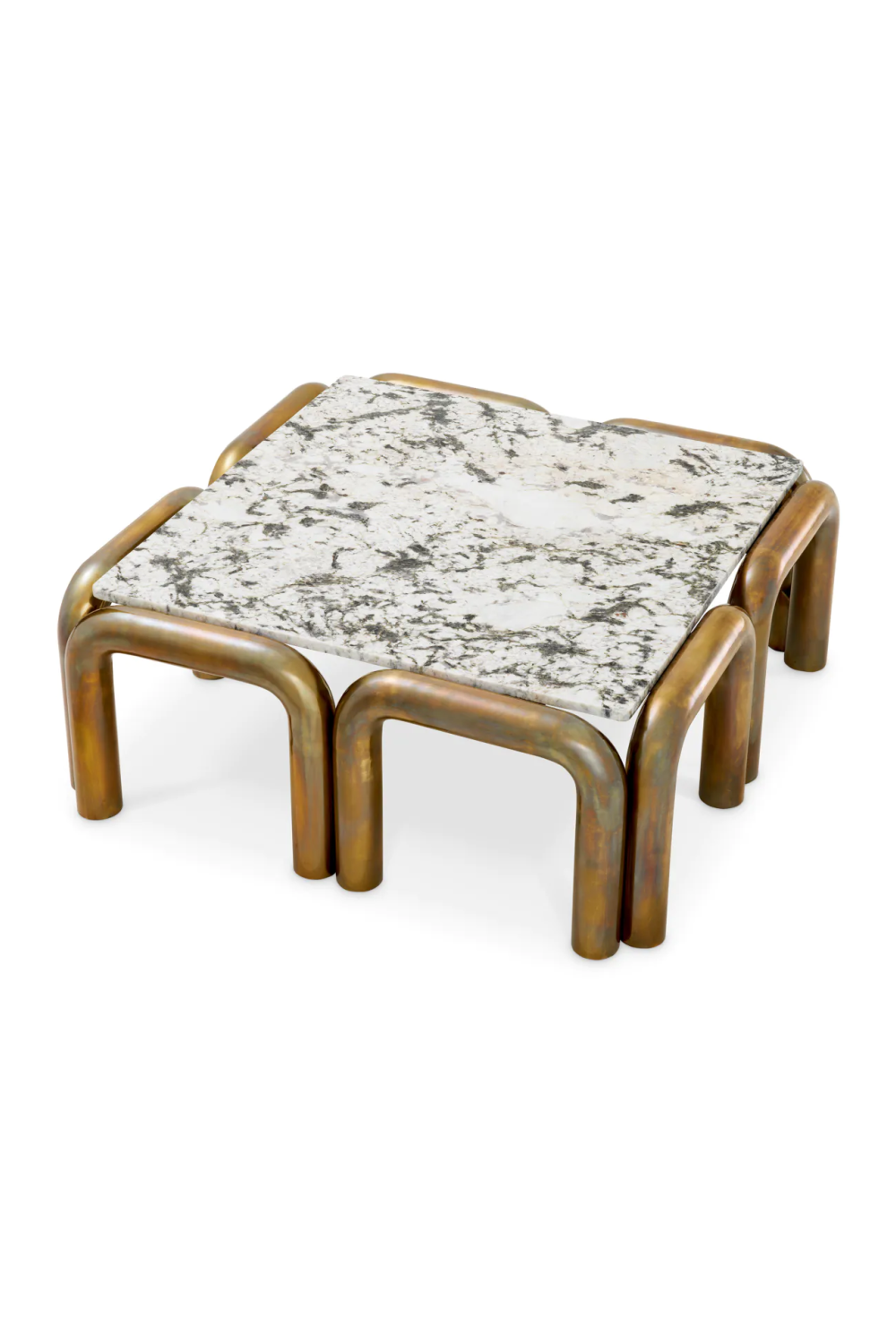 Vintage Brass Leg Coffee Table | Eichholtz Sunwood | Oroa.com