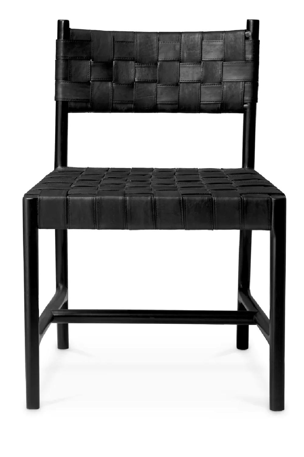 Woven Black Leather Dining Chair | Eichholtz Tiberio | Oroa.com