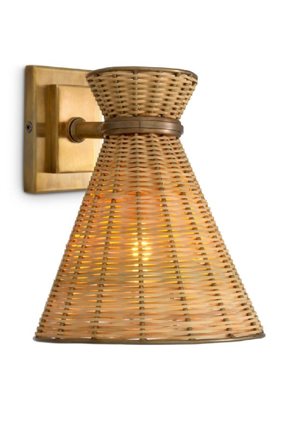 Conical Rattan Wall Lamp | Eichholtz Kon Tiki | Oroa.com
