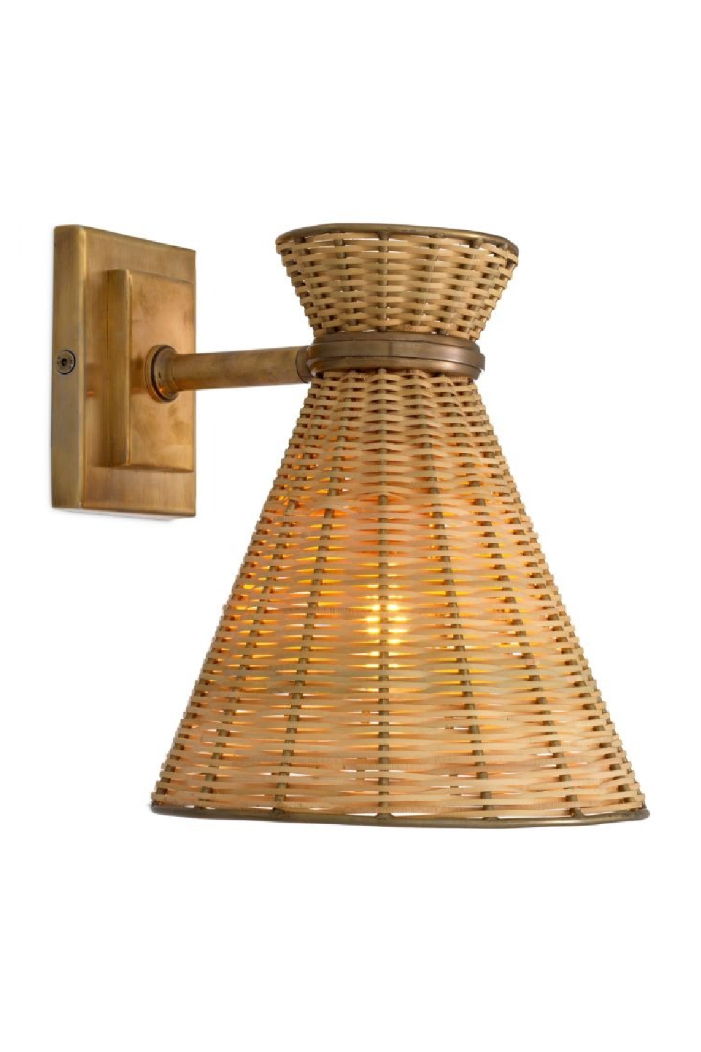 Conical Rattan Wall Lamp | Eichholtz Kon Tiki | Oroa.com