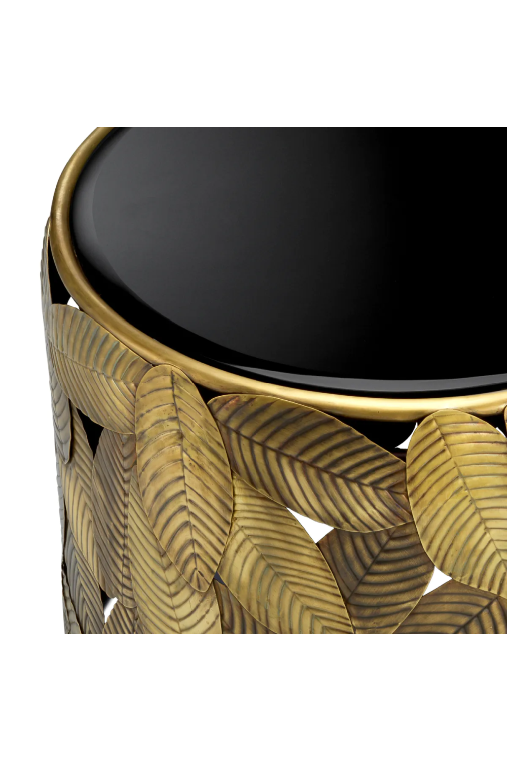 Black Beveled Glass Side Table | Eichholtz Botanico | Oroa.com