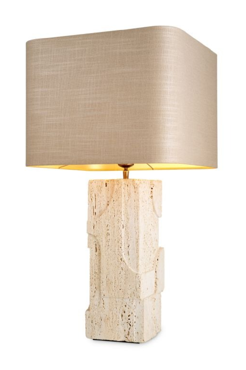 Carved Travertine Base Table Lamp | Eichholtz Mazzini | OROA.com
