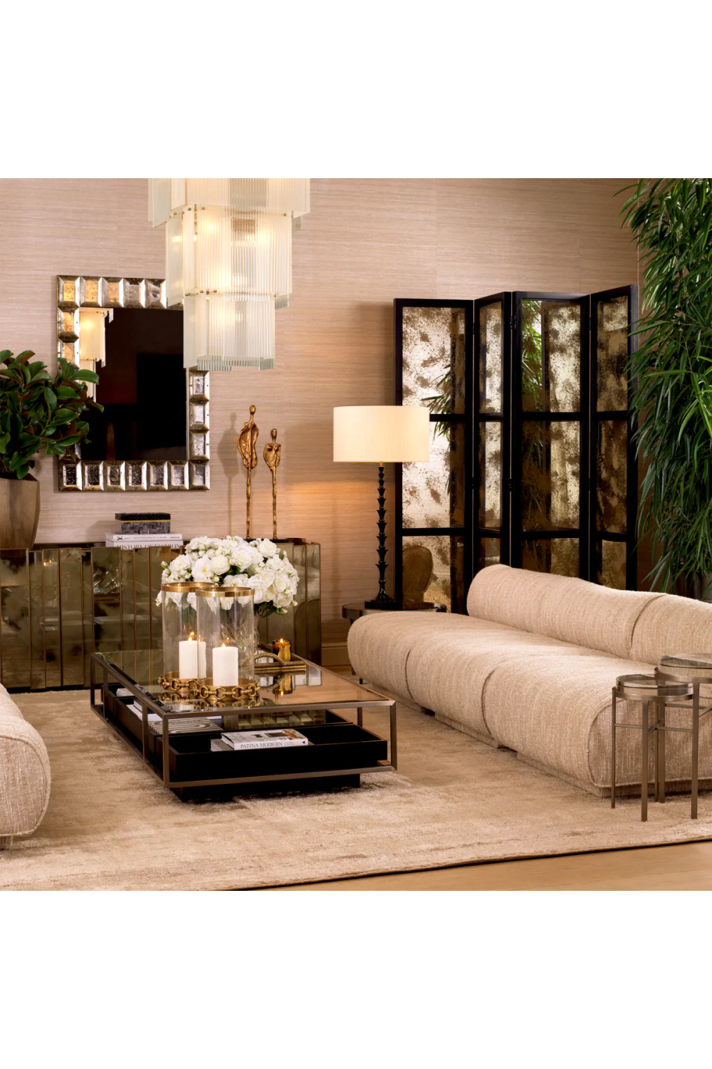 Antique Mirror Folding Screen | Eichholtz Jacques | Oroa.com