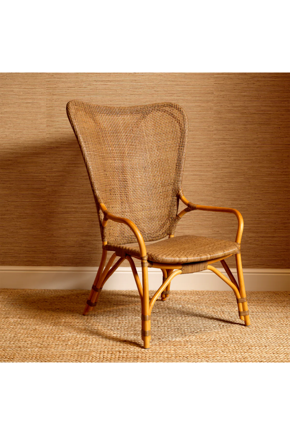 High-Back Rattan Lounge Chair | Eichholtz Colony | Oroa.com