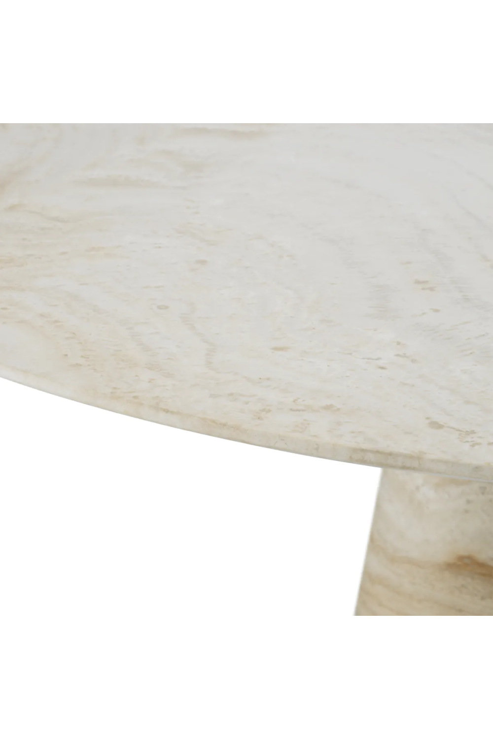 Travertine Pedestal Dining Table | Eichholtz Genova | Oroa.com