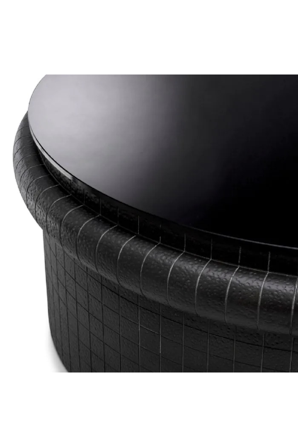Round Black Glass Coffee Table | Eichholtz Tortugo | Oroa.com