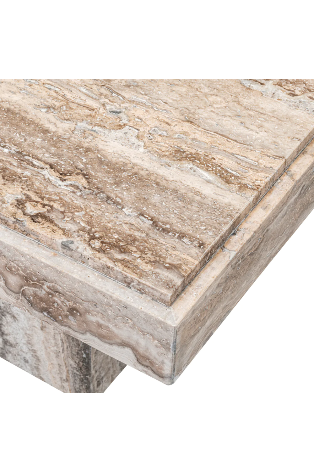 Silver Travertine Rectangular Side Table | Eichholtz Sartoria | Oroa.com