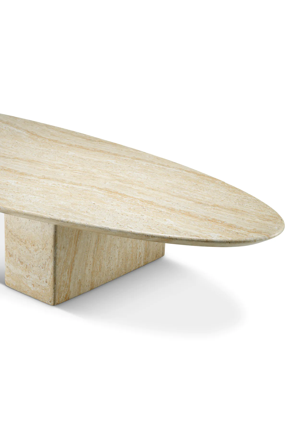 Oval Travertine Outdoor Coffee Table | Eichholtz Aurore | Oroa.com