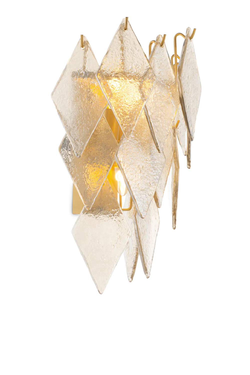 Sugared Glass Cascading Wall Lamp | Eichholtz Rhombus | Oroa.com