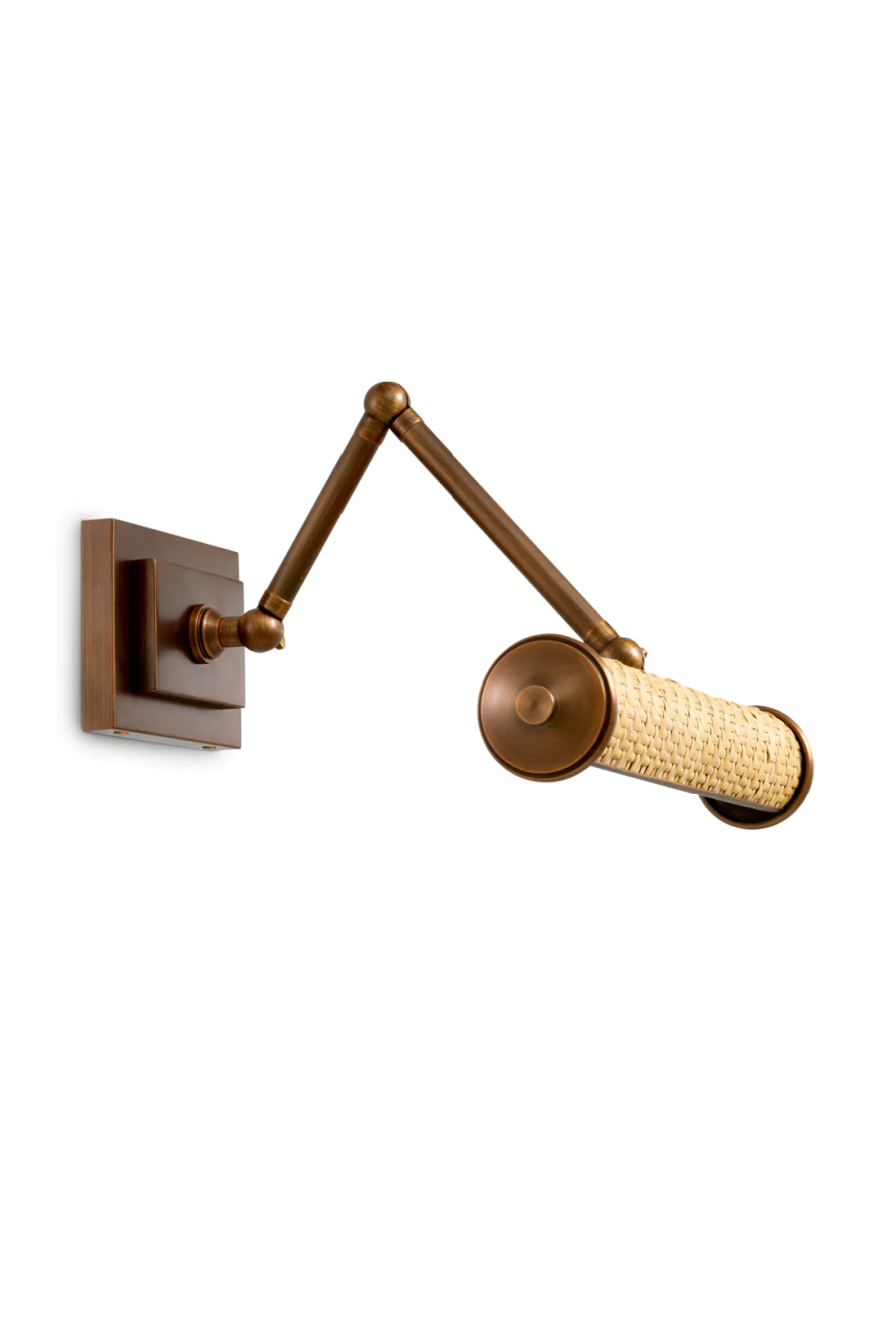 Antique Brass Rattan Wall Lamp S | Eichholtz Luca | Oroa.com