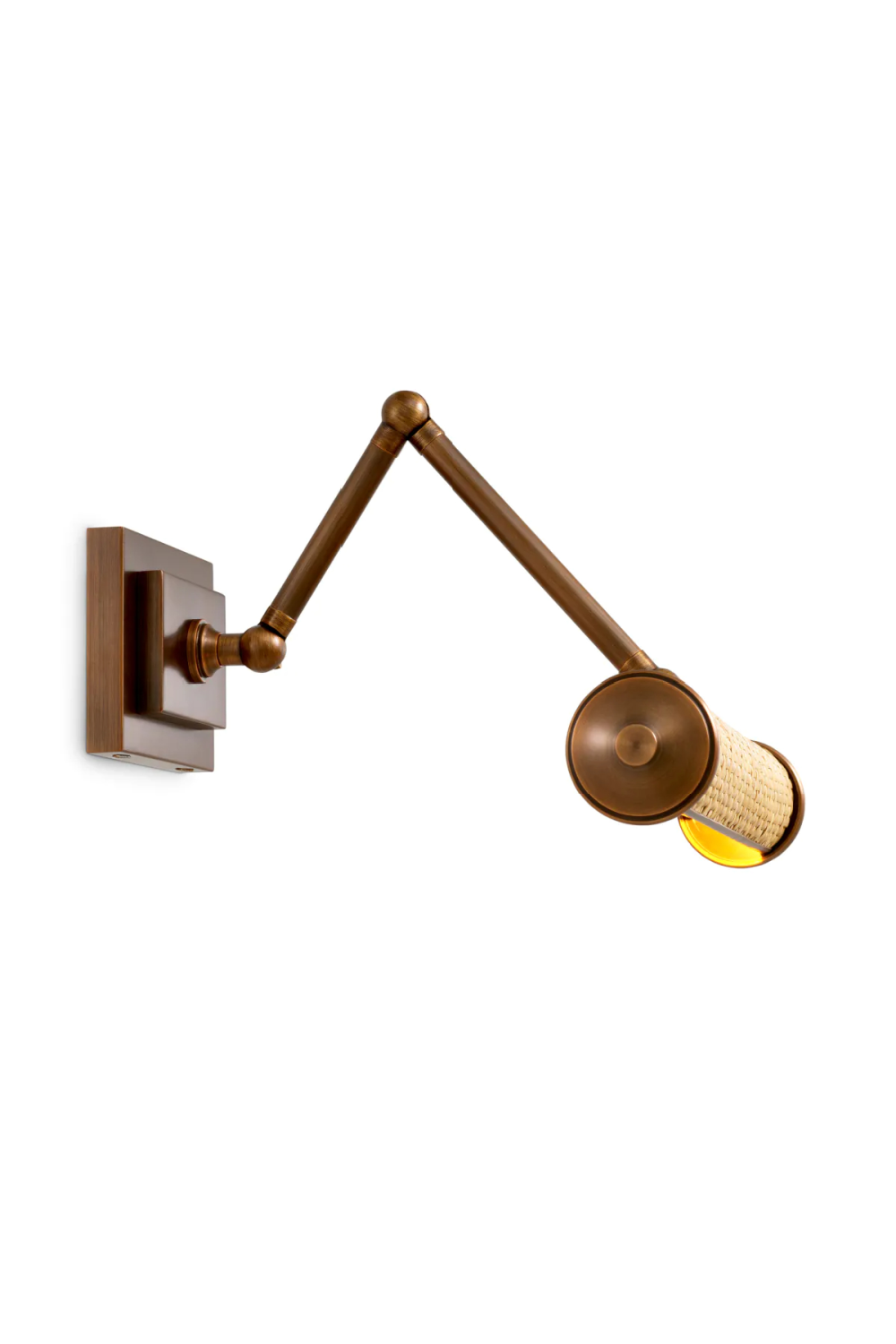 Antique Brass Rattan Wall Lamp S | Eichholtz Luca | Oroa.com