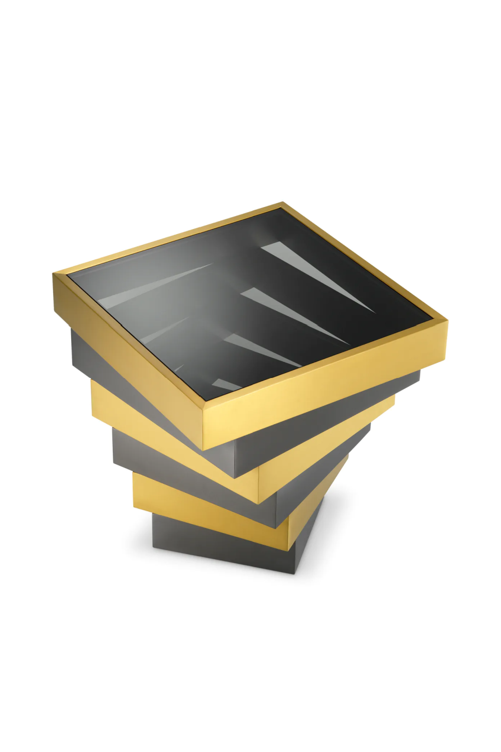 Smoked Glass Tiered Side Table | Eichholtz Zamora | Oroa.com