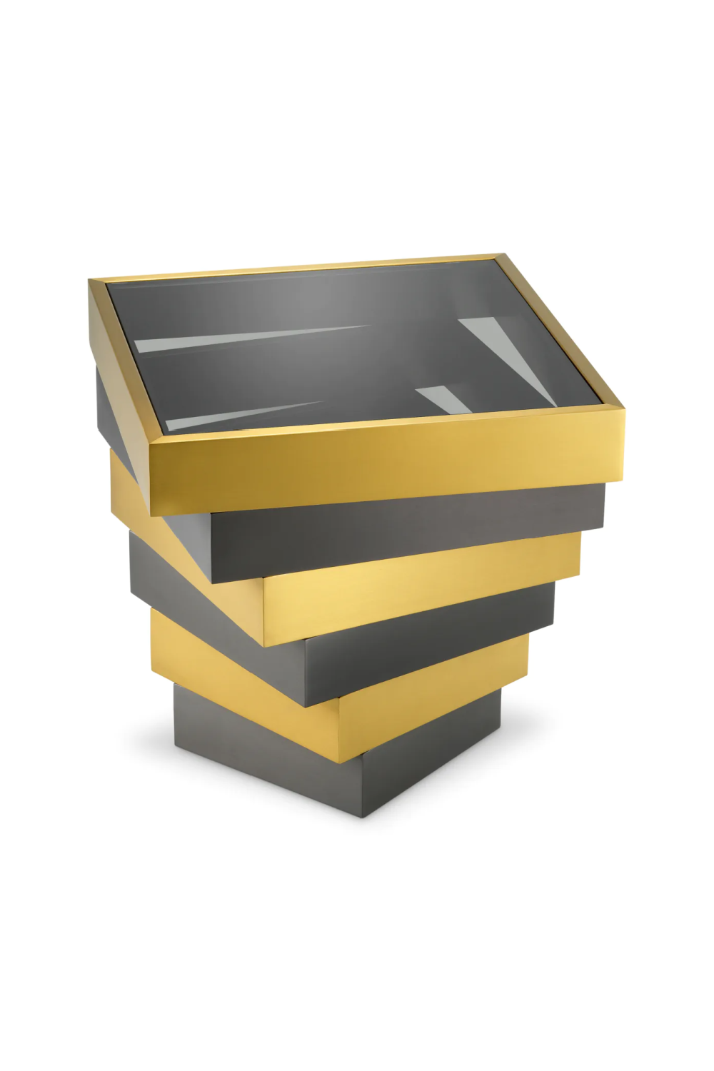 Smoked Glass Tiered Side Table | Eichholtz Zamora | Oroa.com