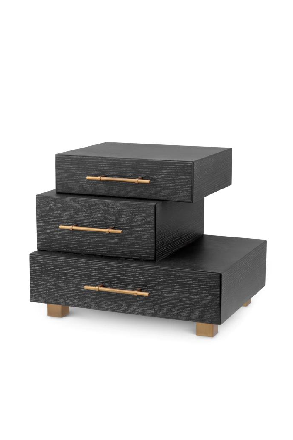 Black Oak 3-Drawer Nightstand | Eichholtz Evendale | Oroa.com