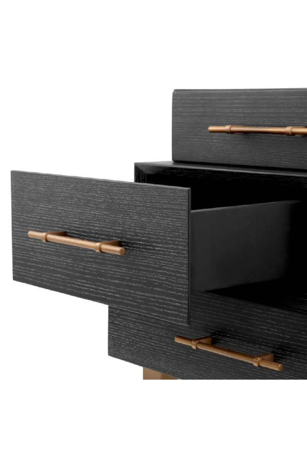 Black Oak 3-Drawer Nightstand | Eichholtz Evendale | Oroa.com