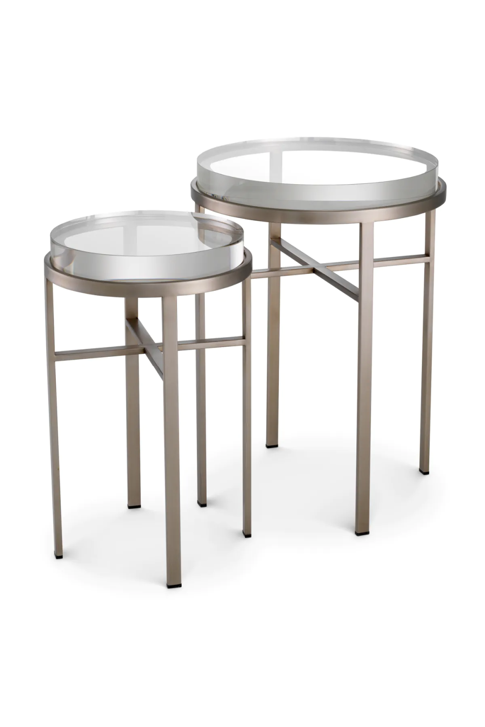 Round Glass Side Tables (2) | Eichholtz Hoxton | Oroa.com