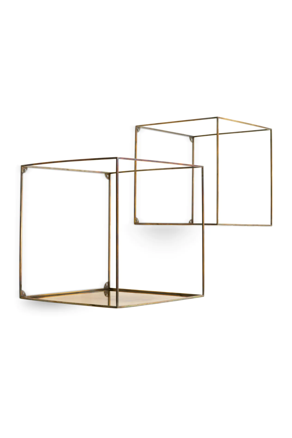 Vintage Brass Square Wall Racks (2) | Eichholtz Deco | Oroa.com