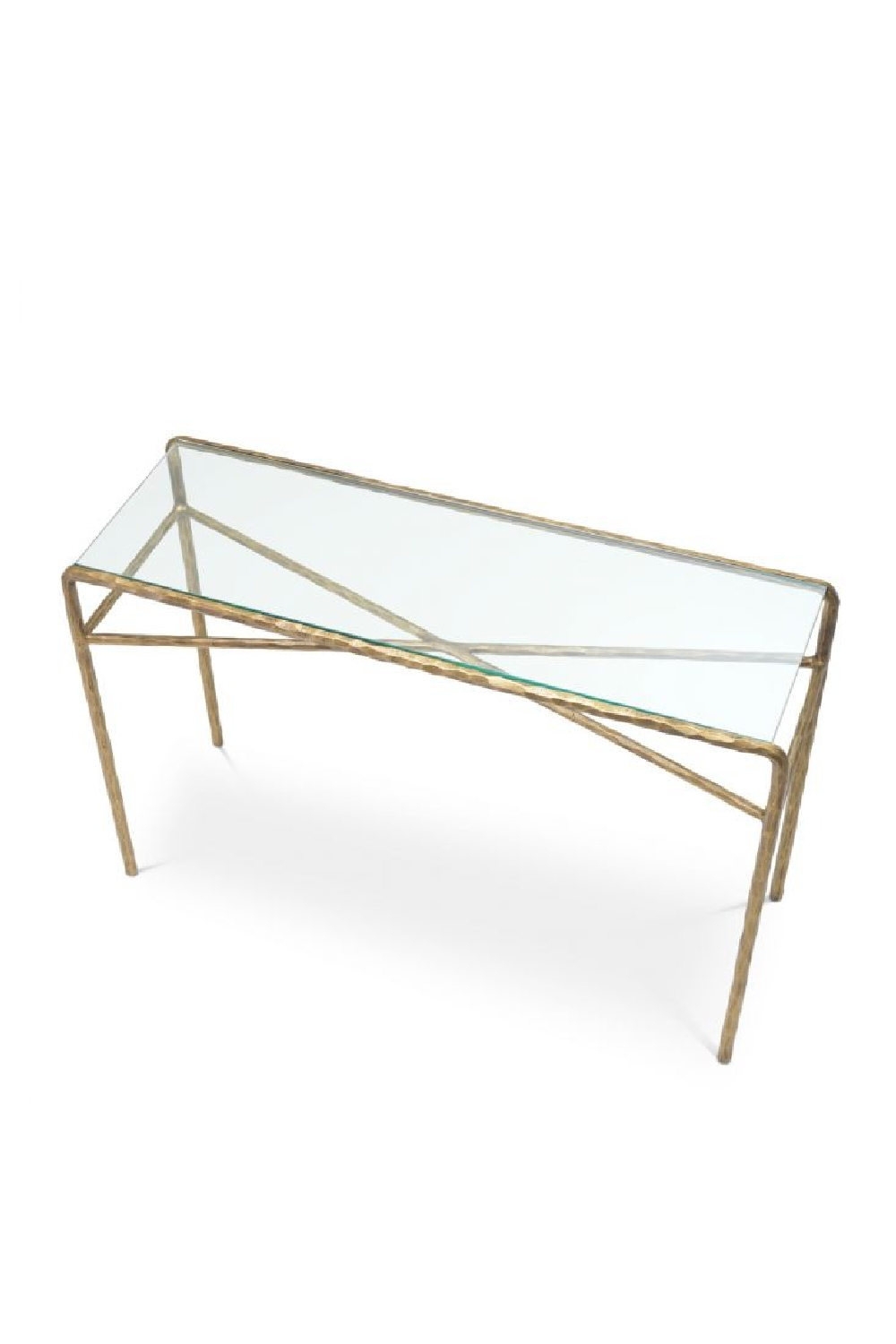 Hammered Vintage Brass Console Table | Eichholtz Xandria | Oroa.com
