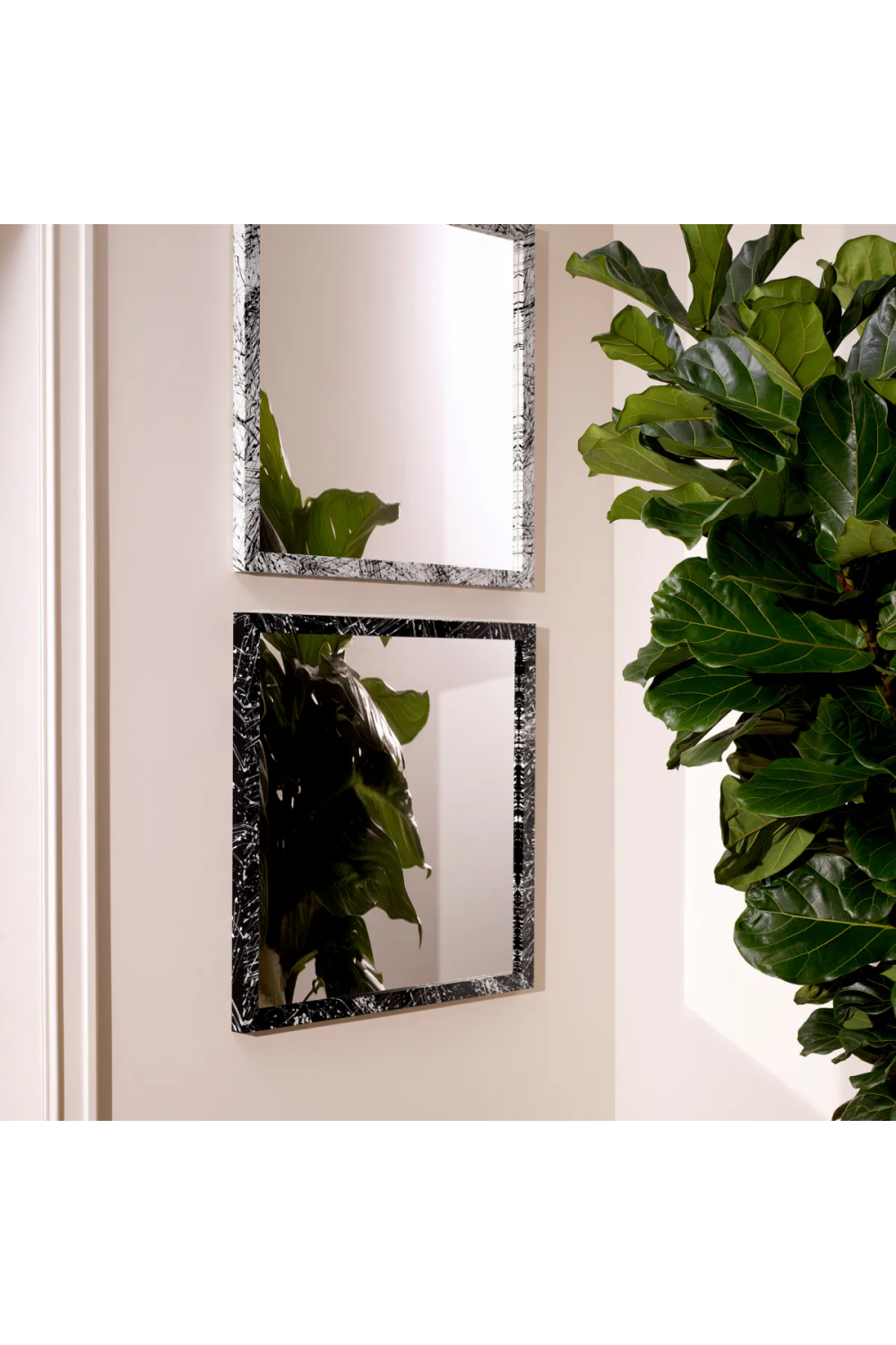 Graphic Print Square Mirror | Eichholtz Reflection of Eccentricity | Oroa.com