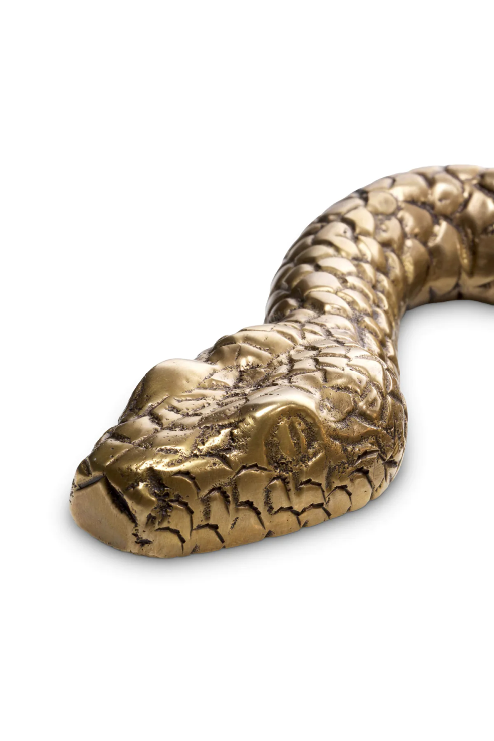 Vintage Brass Carved Object | Eichholtz Serpent | Oroa.com