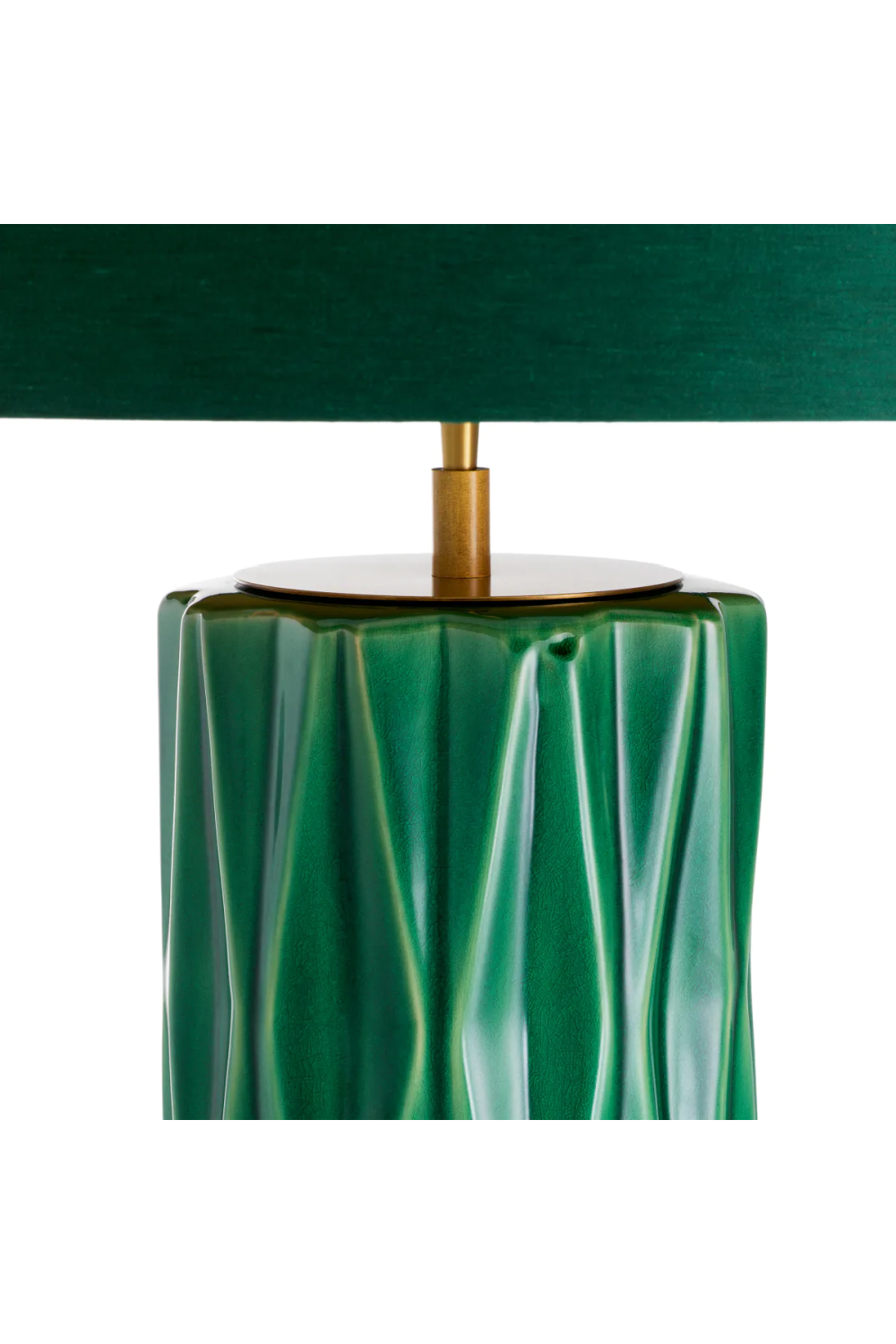 Crackled Green Ceramic Table Lamp | Eichholtz Amarello | Oroa.com