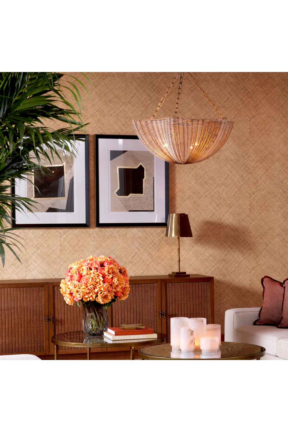 Wooden Framed Modern Artwork Set (2) | Eichholtz Creased Umber | Oroa.com